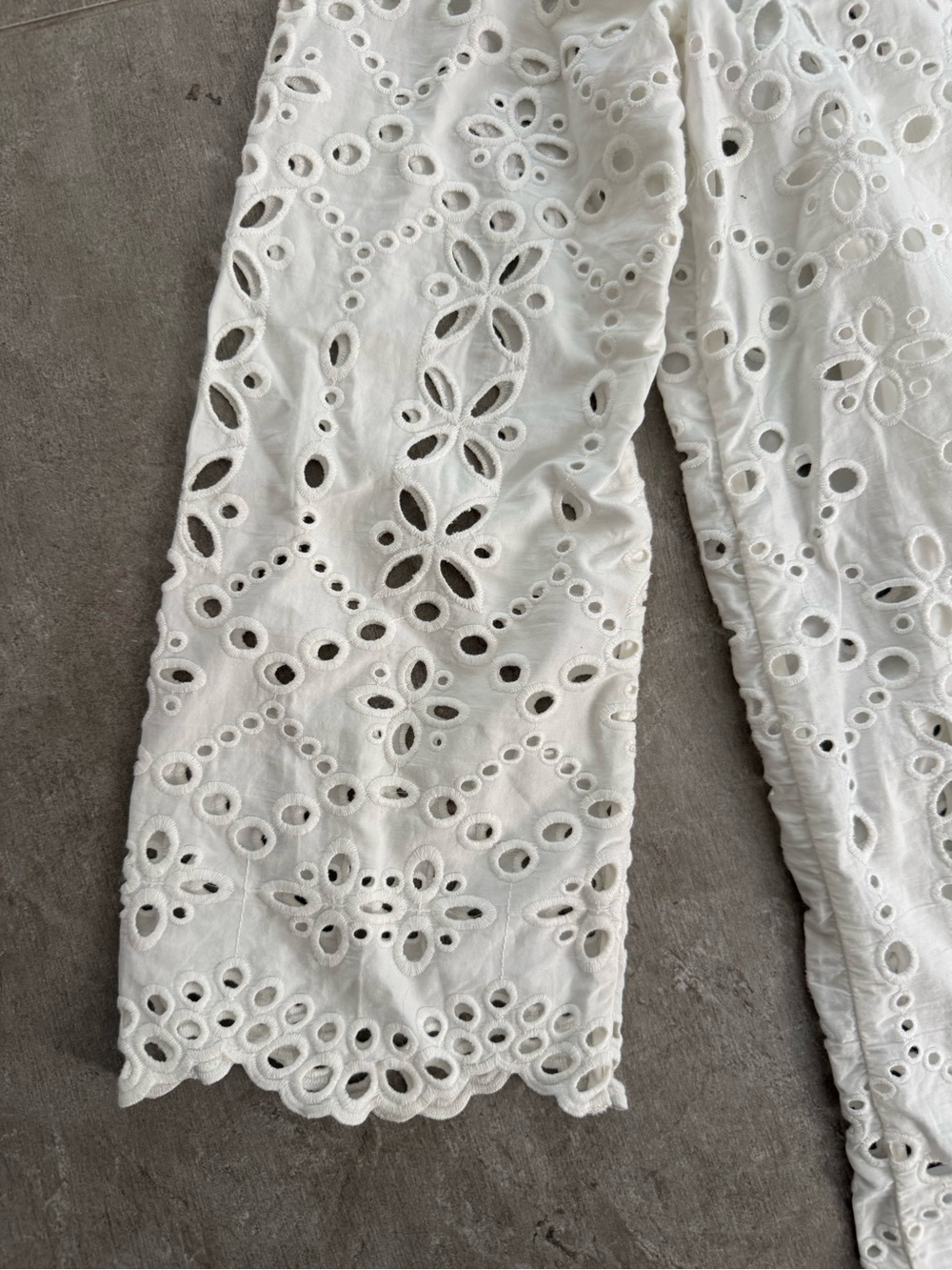 Veronica Beard NWT White Eyelet Mini Shirt Dress Size 0 - Picture 6 of 7